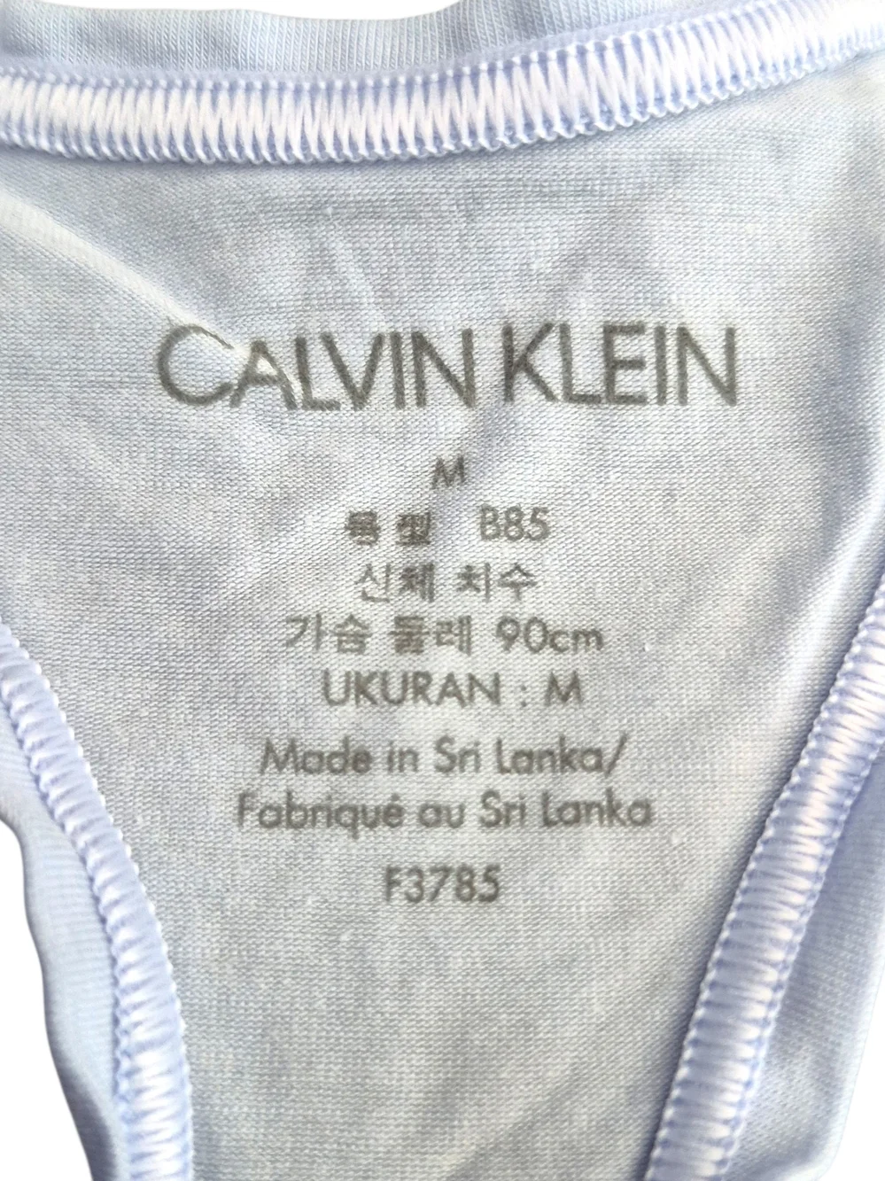 Calvin Klein Women’s Racerback Bralettes 3 pack - Teal, Light Periwinkle & Peach - Picture 4 of 11